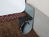French Drain or Drain Tile system installed in a Texas crawl space