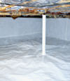 A sealed crawl space in Mesquite with a vapor barrier