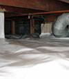 A Mesquite crawl space moisture system with a low ceiling