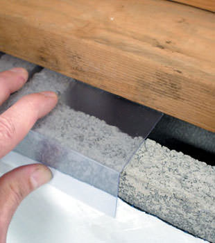 Block wall clear covering for wet crawl spaces in Lewisville