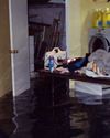 A flooded kitchen in North Richland Hills
