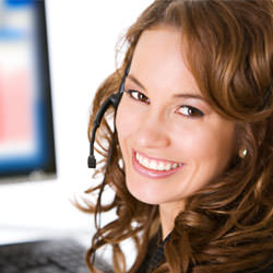 A basement waterproofing customer service specialist in Irving scheduling an appointment.