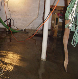 Foundation flooding in a Carrollton,Texas home