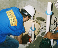 installing a sump pump and backup sump pump system in Mansfield, TX