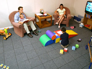Waterproof basement flooring installed in a family room in Grand Prairie, Texas