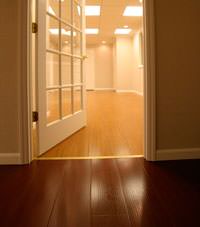 Basement Wood Flooring installed in Grand Prairie, Texas