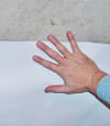 closeup of a plastic basement wall covering on concrete in Frisco