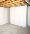 Fiberglass insulated basement wall system in Lewisville, TX