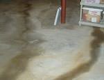 A Scio, OH Basement with Water Pouring up through Floor Cracks